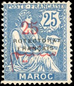 Yvert et Tellier MAROC BUREAUX Français N°44a Individuel Neuf sans gomme