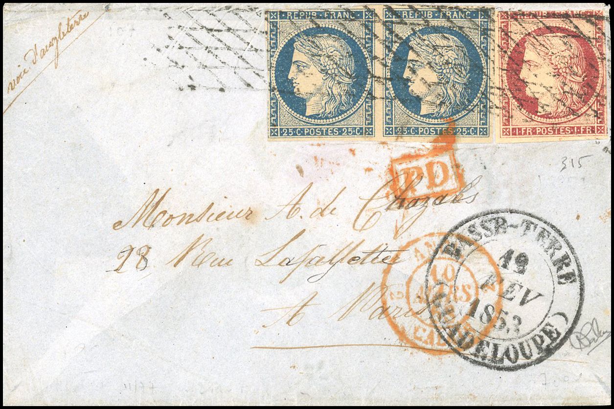 Maury Cérès 1849 1850 N°4+ 6 Individuel Oblitéré