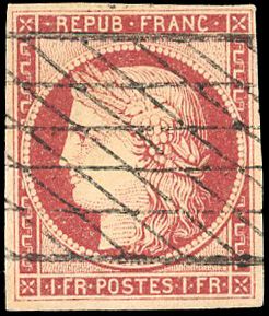 Yvert et Tellier Cérès 1849 1850 N°6 Individuel Oblitéré