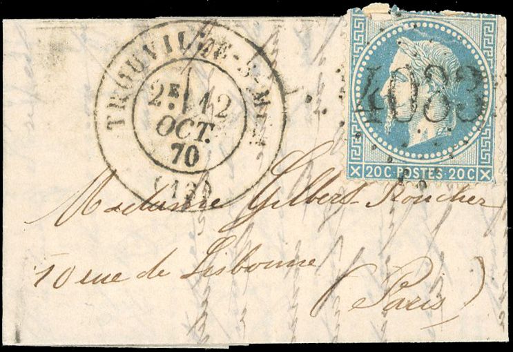 Yvert et Tellier Tentative d'entrée dans Paris N°29 Individuel Oblitéré