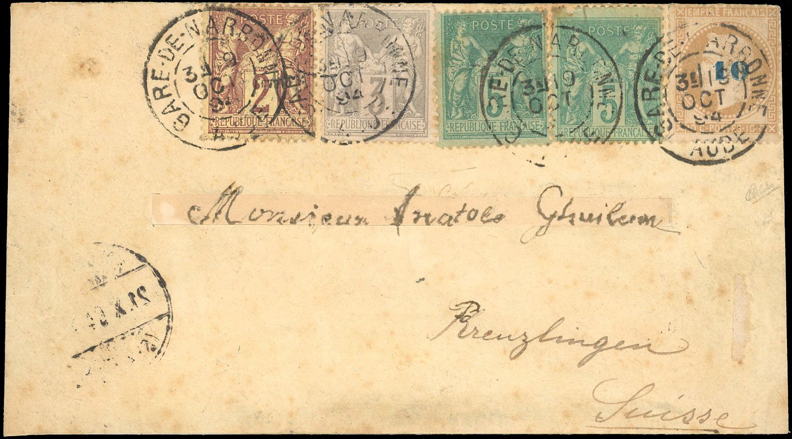 Yvert et Tellier Non émis 1871 N°34 Individuel Oblitéré