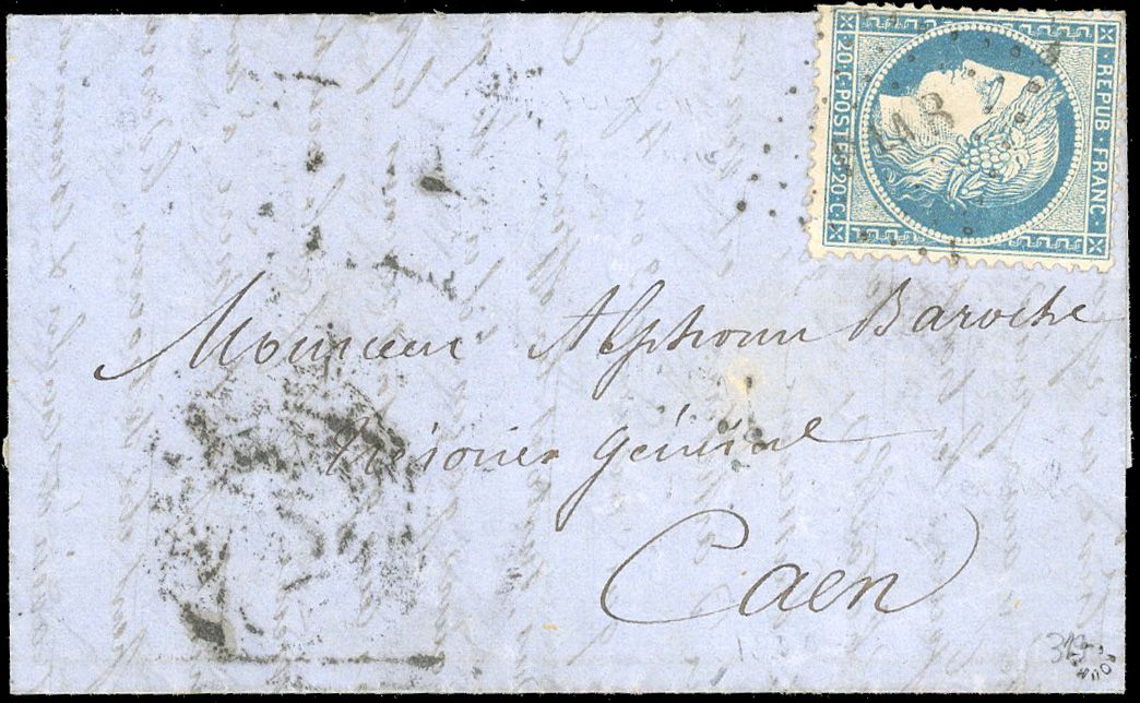 Yvert et Tellier Ballons Montés 1870 N°37 Individuel Oblitéré