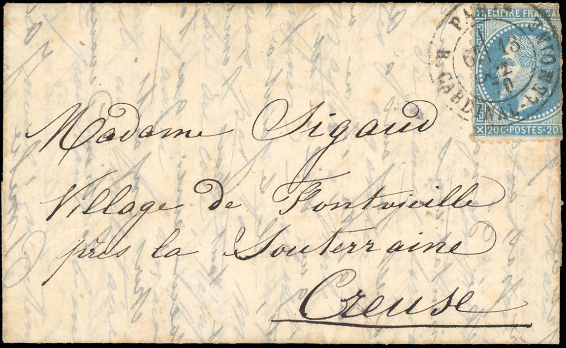 Yvert et Tellier Ballons Montés 1870 N°29 Individuel Oblitéré