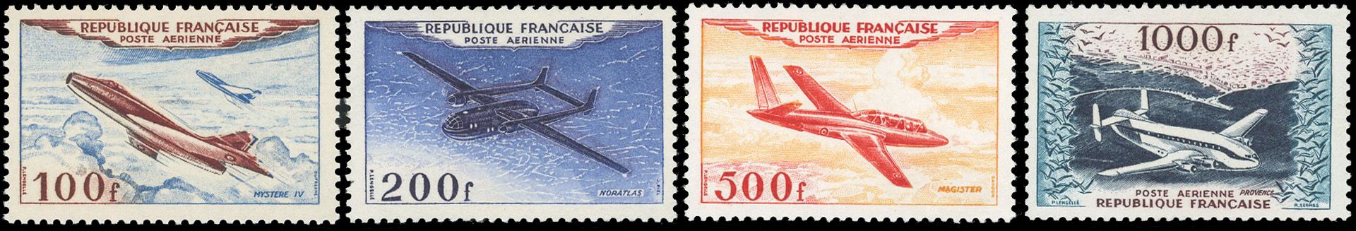 Yvert et Tellier Poste aérienne N°30 / 33 Individuel Neuf avec gomme intacte