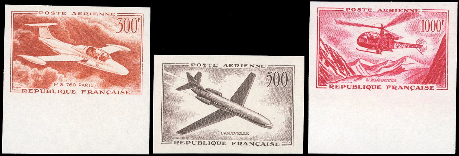 Yvert et Tellier Poste aérienne N°35 / 37 Individuel Neuf avec gomme intacte