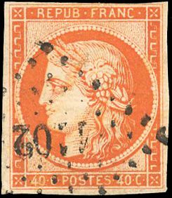 Yvert et Tellier Cérès 1849 1850 N°5a Individuel Oblitéré