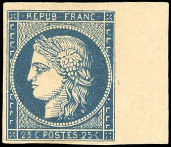 Yvert et Tellier Cérès 1849 1850 N°4a Individuel Neuf avec gomme