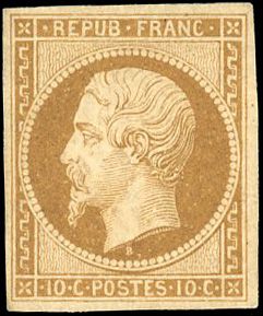 Yvert et Tellier Présidence 1852 N°9a Individuel Neuf avec gomme