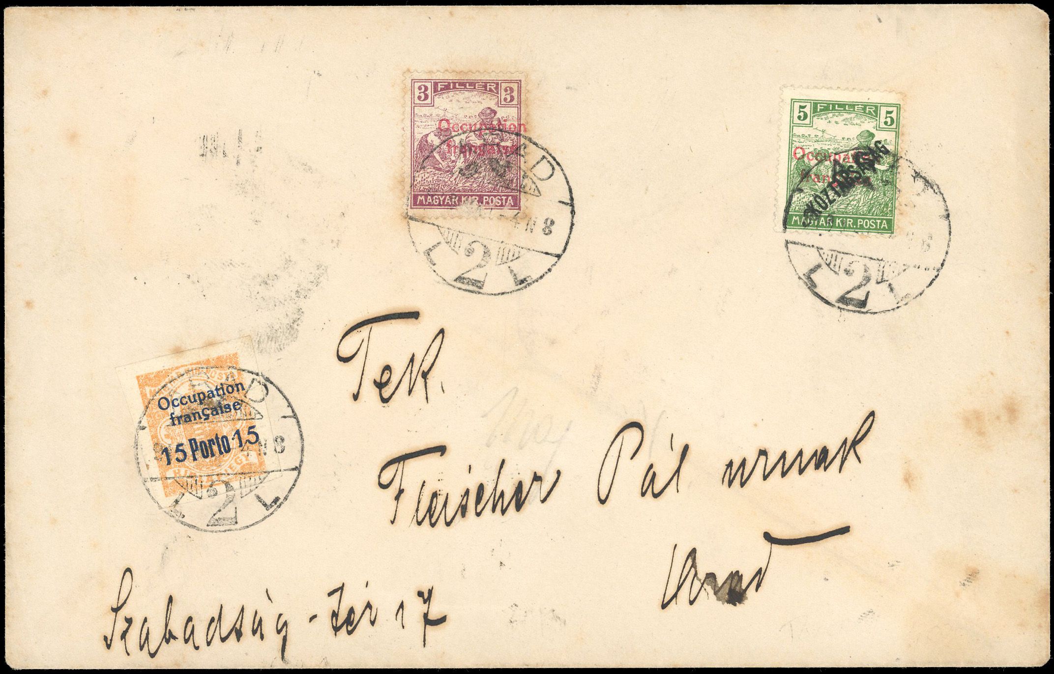Yvert et Tellier HONGRIE ARAD N°5 + 6 + Taxe 2 Individuel Oblitéré