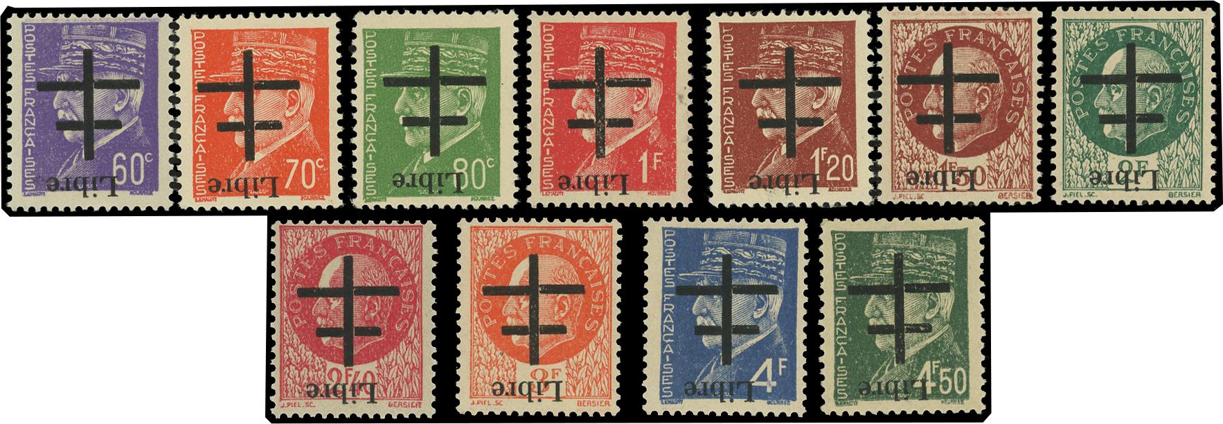 Yvert et Tellier Libération N°1 / 11 Individuel Neuf avec gomme intacte