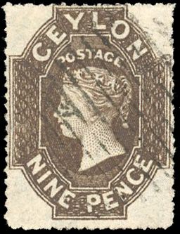 Stanley Gibbons CEYLON N°25 Individuel Oblitéré