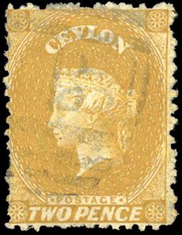 Stanley Gibbons CEYLON N°51 Individuel Oblitéré