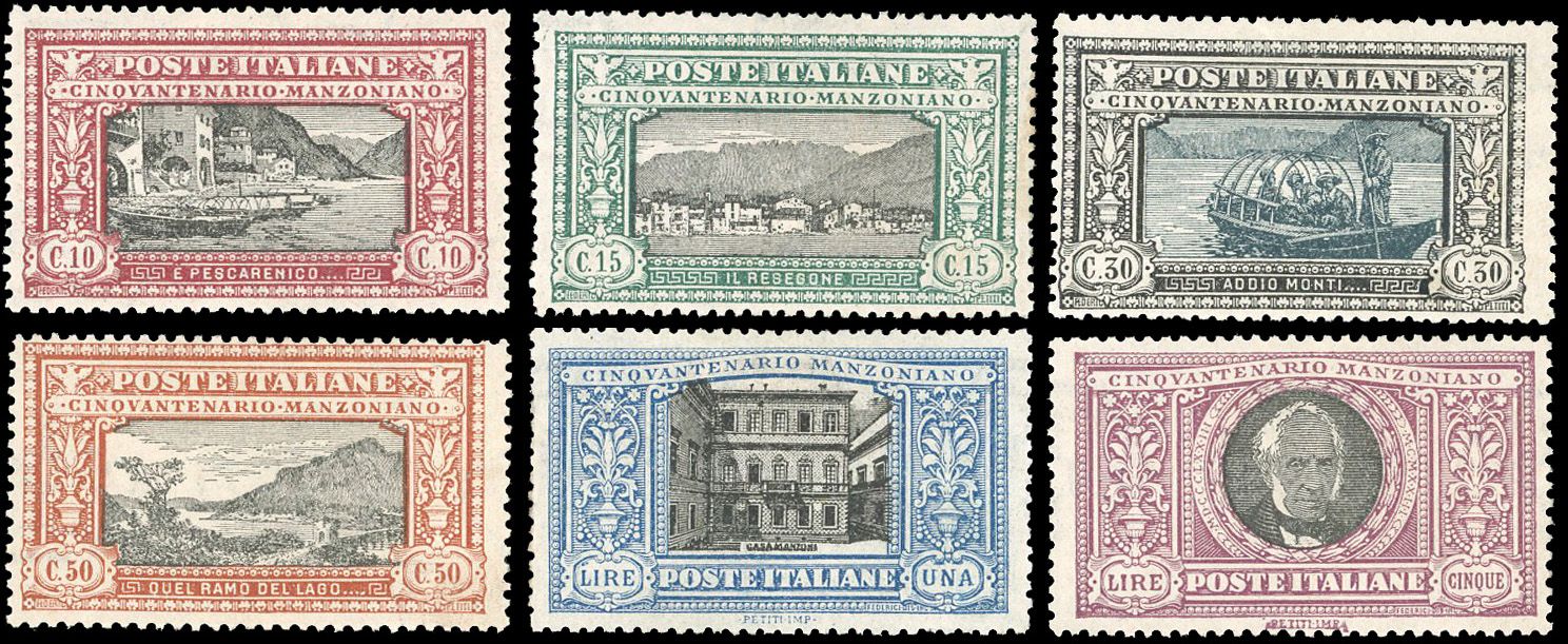 Yvert et Tellier ITALIE N°146 / 151 Individuel Neuf avec gomme