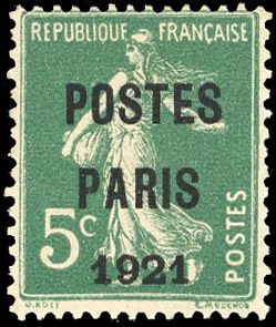 Yvert et Tellier Préoblitérés N°26 Individuel Neuf avec gomme