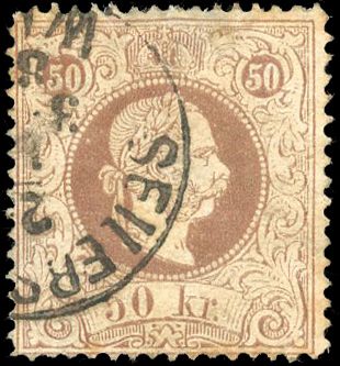 Yvert et Tellier AUTRICHE N°38A Individuel Oblitéré