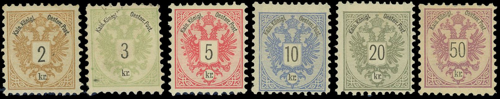 Yvert et Tellier AUTRICHE N°40 / 45 Individuel Neuf avec gomme