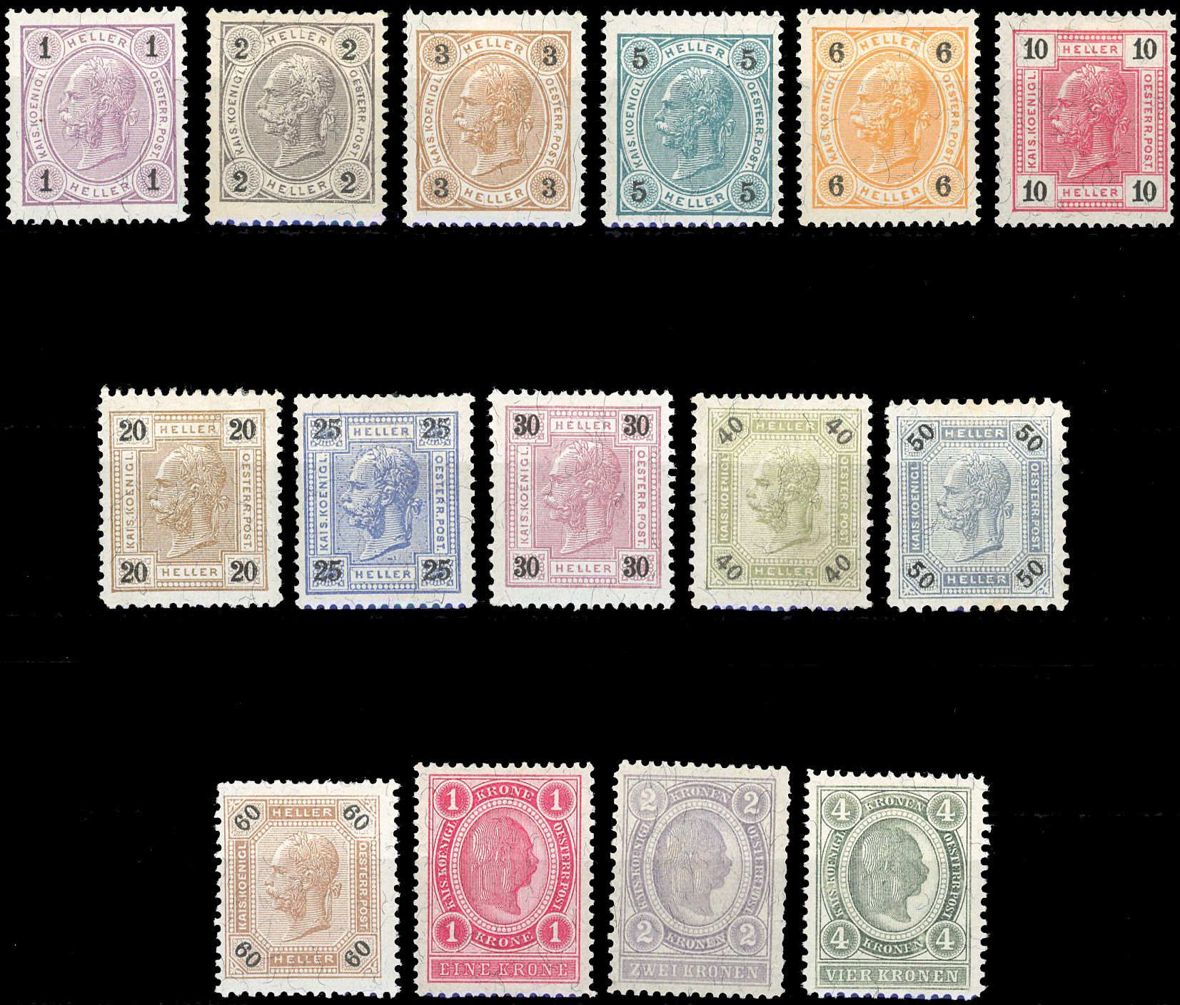 Yvert et Tellier AUTRICHE N°65 / 79 Individuel Neuf avec gomme