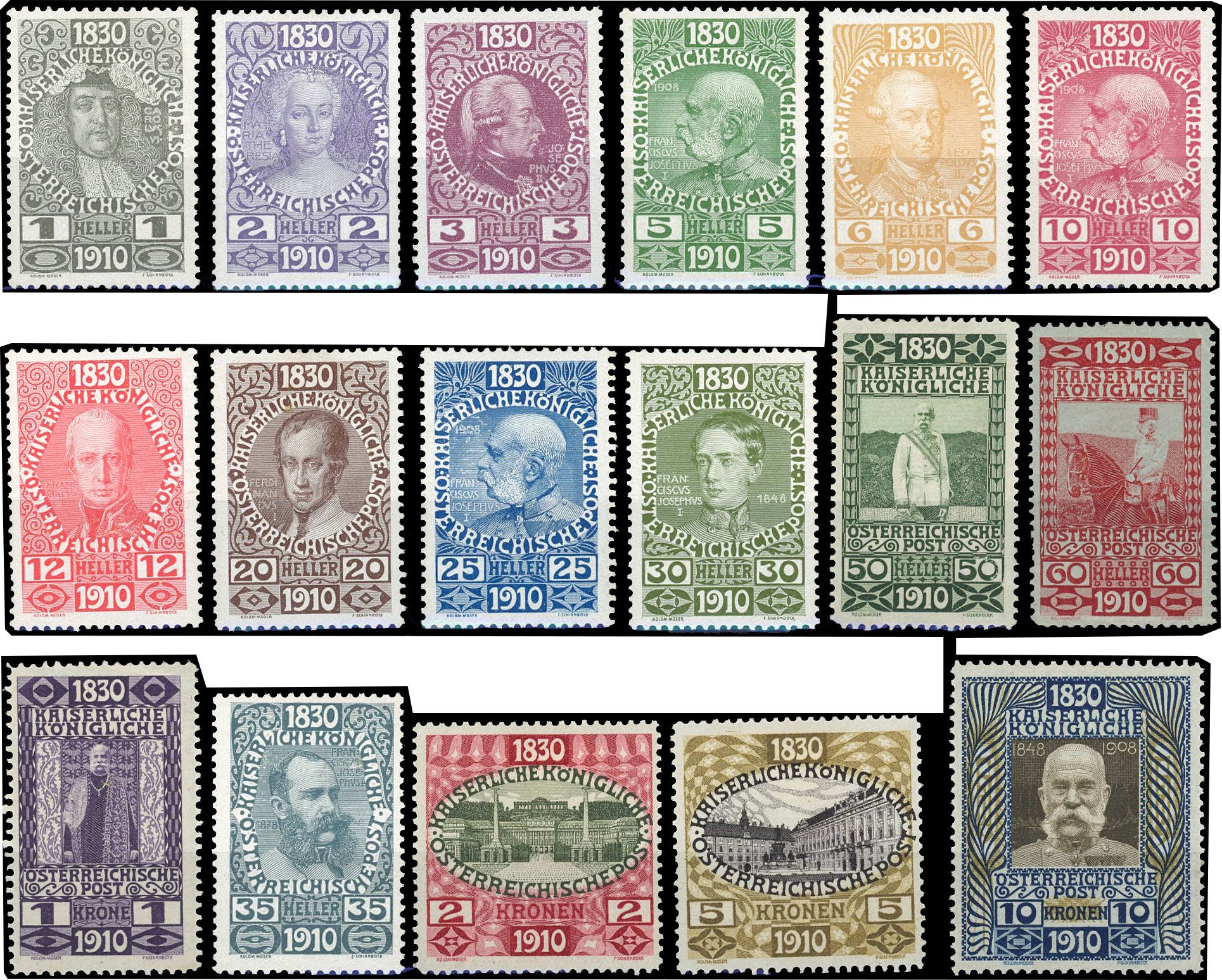 Yvert et Tellier AUTRICHE N°119 / 135 Individuel Neuf avec gomme