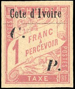 Yvert et Tellier COTE D'IVOIRE N°19 Individuel Neuf avec gomme