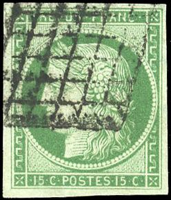 Yvert et Tellier Cérès 1849 1850 N°2 Individuel Oblitéré