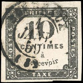 Yvert et Tellier Timbres-Taxe N°1 Individuel Oblitéré
