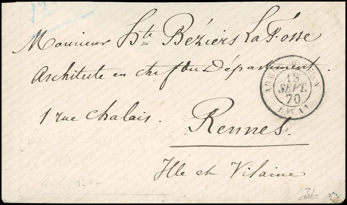 Yvert et Tellier Ballons Montés 1870 N°0 Individuel Oblitéré
