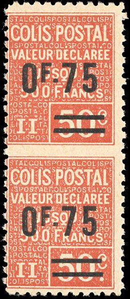 Yvert et Tellier Colis postaux N°91 Paire Neuf avec gomme intacte