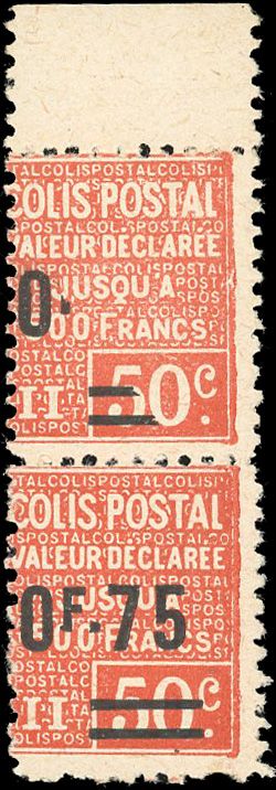 Yvert et Tellier Colis postaux N°91 Paire Neuf avec gomme intacte