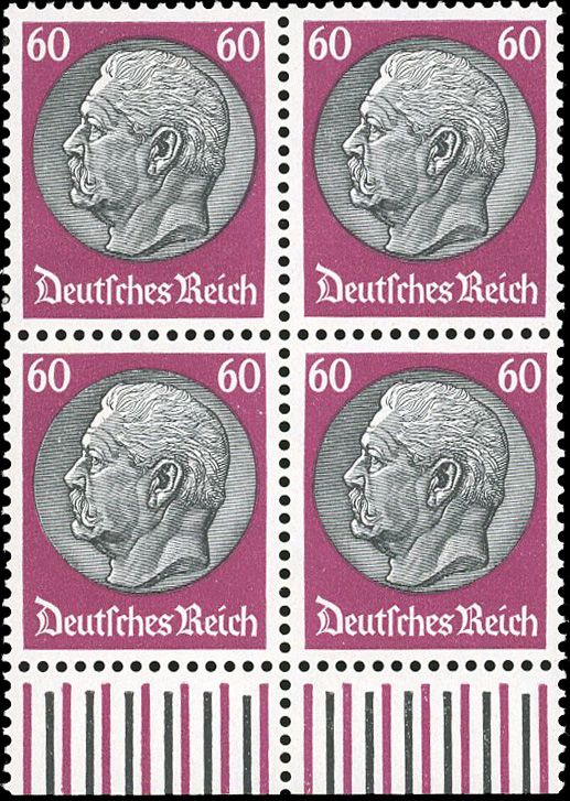 Yvert et Tellier ALLEMAGNE N°459 Bloc de 4 Neuf avec gomme intacte