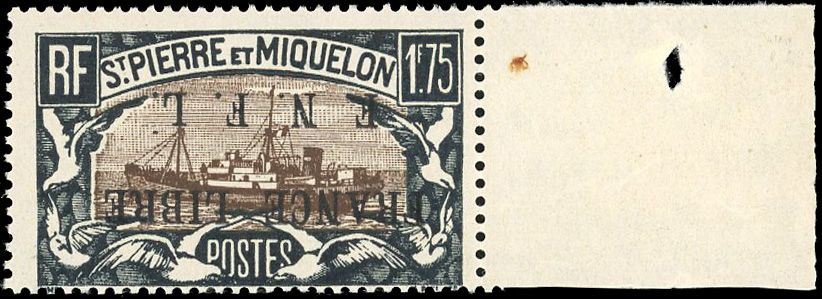 Yvert et Tellier SAINT PIERRE ET MIQUELON N°242a Individuel Neuf avec gomme intacte