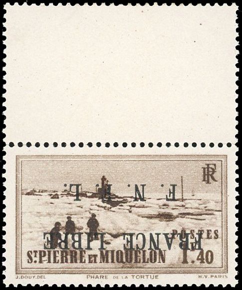Yvert et Tellier SAINT PIERRE ET MIQUELON N°265a Individuel Neuf avec gomme intacte