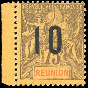 Yvert et Tellier REUNION N°79A Individuel Neuf avec gomme