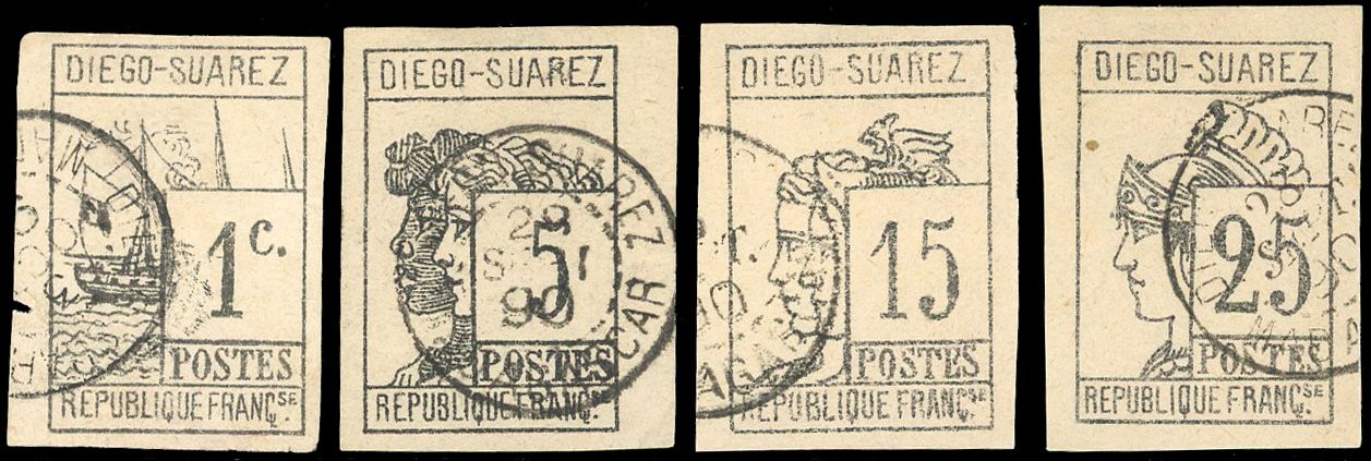 Yvert et Tellier DIEGO SUAREZ N°6 / 9 Individuel Oblitéré