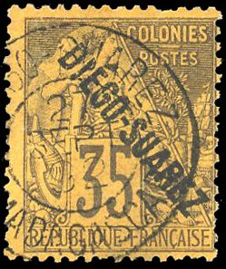 Yvert et Tellier DIEGO SUAREZ N°22 Individuel Oblitéré