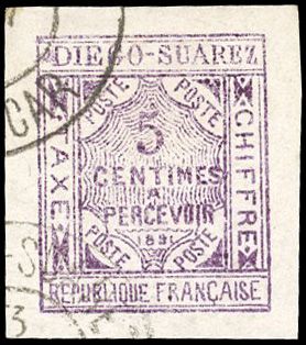 Yvert et Tellier DIEGO SUAREZ N°1 Individuel Oblitéré