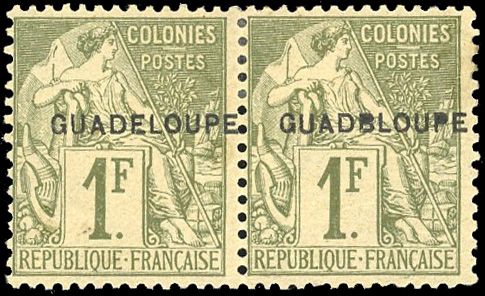 Yvert et Tellier GUADELOUPE N°26ba Paire Neuf avec gomme