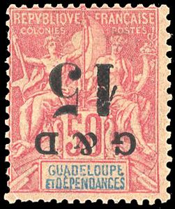 Yvert et Tellier GUADELOUPE N°47c Individuel Neuf avec gomme