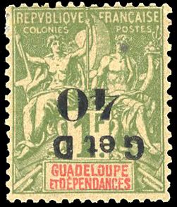 Yvert et Tellier GUADELOUPE N°48c Individuel Neuf avec gomme