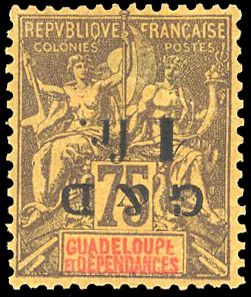 Yvert et Tellier GUADELOUPE N°49L Individuel Neuf avec gomme