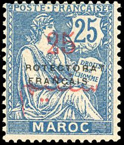 Yvert et Tellier MAROC BUREAUX Français N°44a Individuel Neuf avec gomme