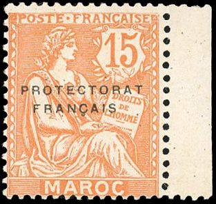 Yvert et Tellier MAROC BUREAUX Français N°42a Individuel Neuf avec gomme