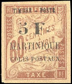 Yvert et Tellier MARTINIQUE N°60 Individuel Neuf avec gomme