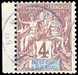 Yvert et Tellier SAINTE MARIE DE MADAGASCAR N°0 Individuel Oblitéré