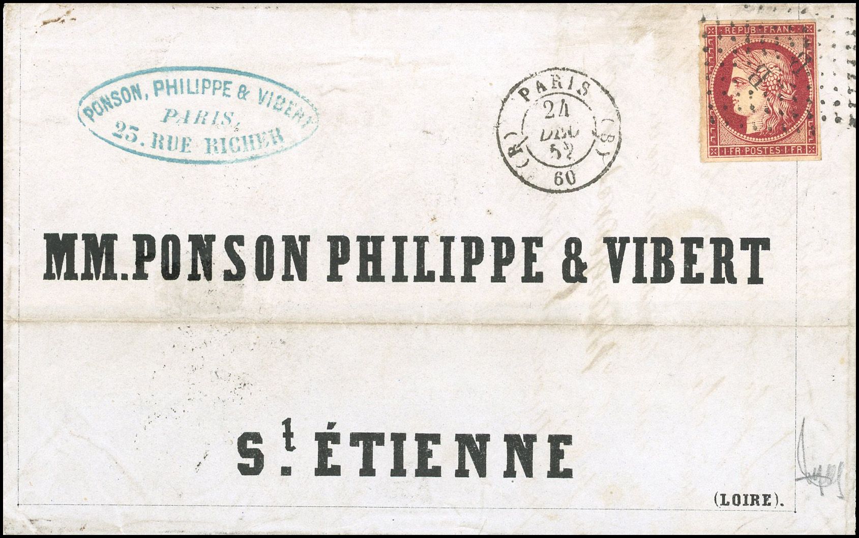 Yvert et Tellier Cérès 1849 1850 N°6 Individuel Oblitéré