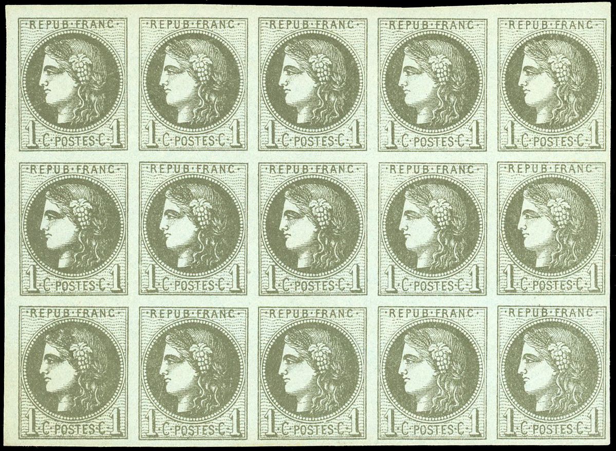 Yvert et Tellier Emission de Bordeaux 1870 1871 N°39A Multiple Neuf avec gomme