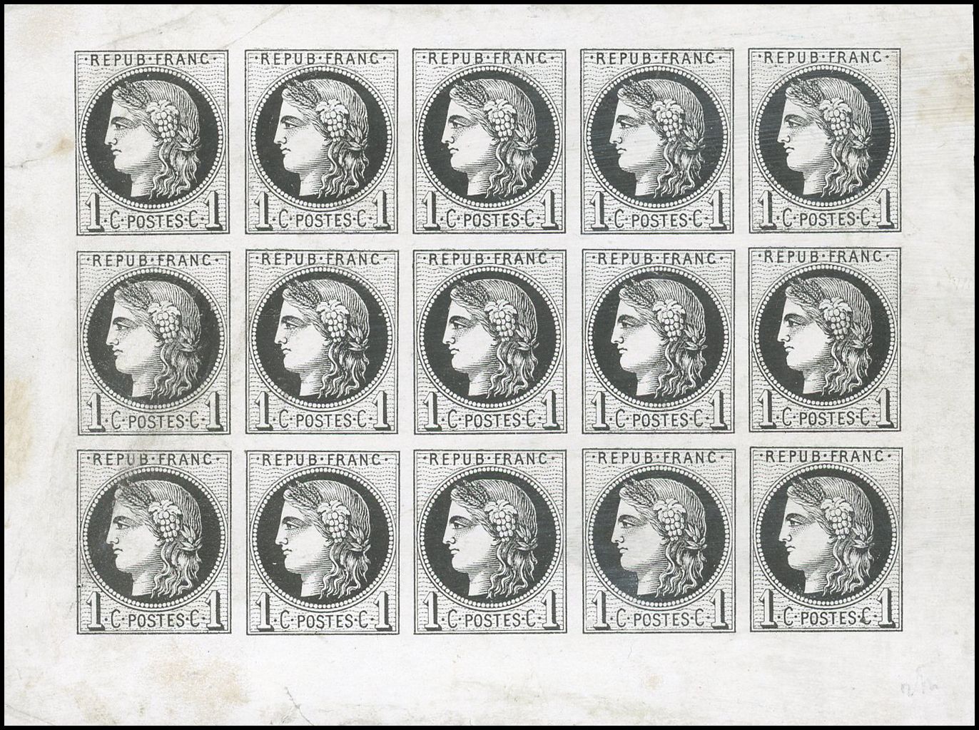 Yvert et Tellier Emission de Bordeaux 1870 1871 N°39A Multiple Neuf sans gomme