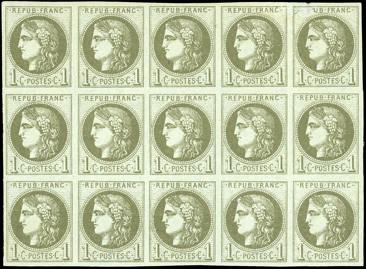 Yvert et Tellier Emission de Bordeaux 1870 1871 N°39C Multiple Neuf avec gomme intacte
