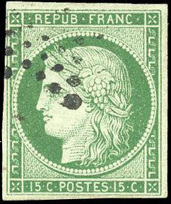 Yvert et Tellier Cérès 1849 1850 N°2 Individuel Oblitéré