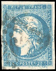 Yvert et Tellier Emission de Bordeaux 1870 1871 N°44B Individuel Oblitéré