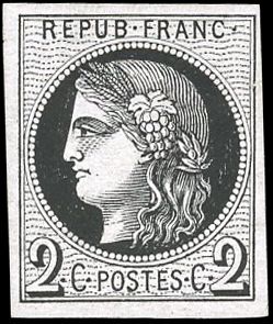 Yvert et Tellier Emission de Bordeaux 1870 1871 N°40B Individuel Neuf sans gomme